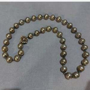 Vintage Miriam Haskell Pearl Necklace with Floral Clasp